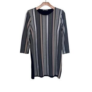 Daniel & Mayer women's long sleeve stripe knit dress size medium